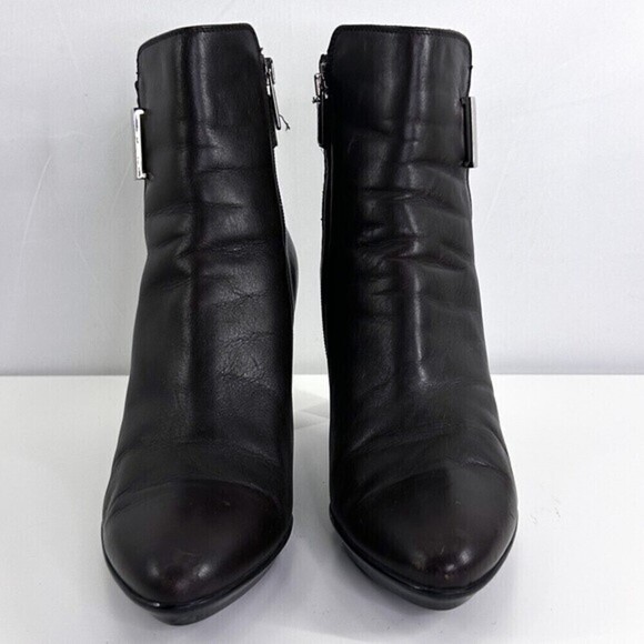 Aquatalia Dark Brown Leather Rouge Royal Heeled Ankle Boots Kate Middleton 11 - Picture 4 of 10